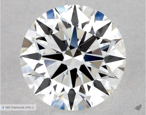 0.51 carat G-VVS2 Excellent cut Natūralus Round Deimantas (1)