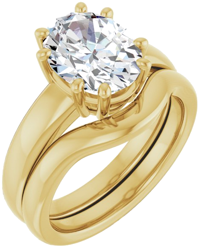 Sužadėtuvių Žiedas „Split-Prong Solitaire“ 18k yellow gold Oval 10mm x 8mm (6)