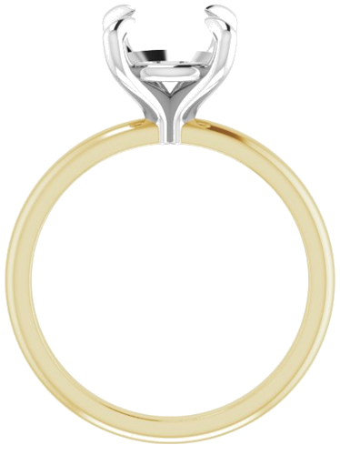 Sužadėtuvių Žiedas „Solitaire“ 18k yellow/white gold Round 8.8mm (2)