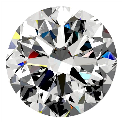 0.5 carat G-SI2 GD cut Natūralus Round Deimantas (1)