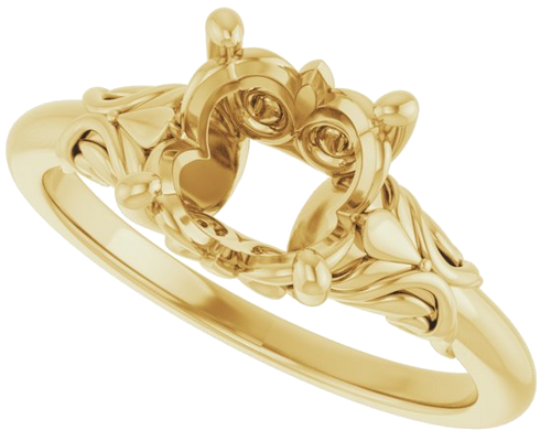 Sužadėtuvių Žiedas „Solitaire“ 14k yellow gold Round 8mm (5)
