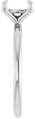 14K White  8x6 mm Oval Solitaire Engagement Ring Mounting (4)