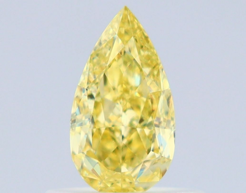 0.54 carat Fancy Yellow-VS1 Natūralus Pear Deimantas (1)