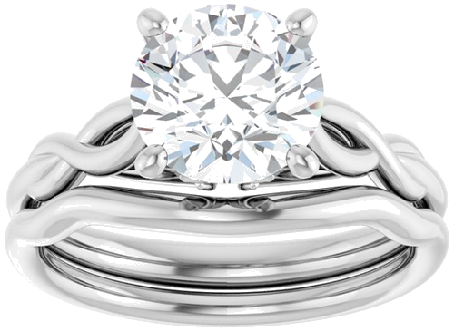 Sužadėtuvių Žiedas „Solitaire Sculptural“ 925 Sidabro Round 8mm (8)