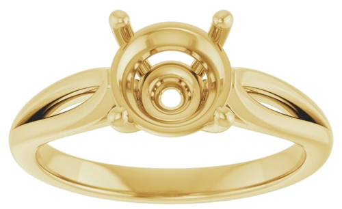 Sužadėtuvių Žiedas „Solitaire“ 14k yellow gold Round 8mm (3)