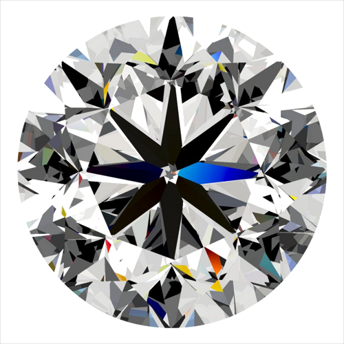 0.51 carat D-VS1 GD cut Natūralus Round Deimantas (1)