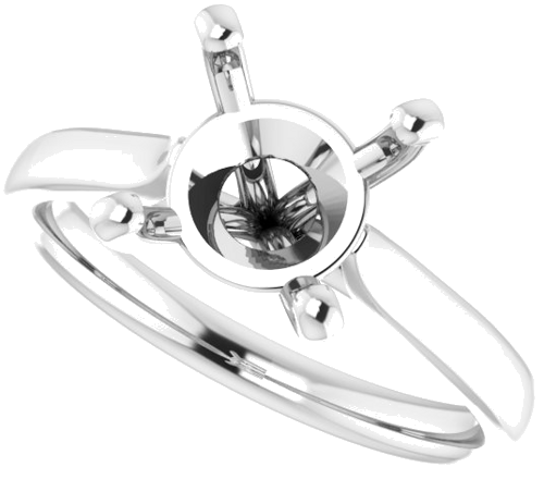 Sužadėtuvių Žiedas „Solitaire“ 950 Platinos Round 8.8mm (5)