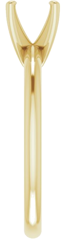 14K Yellow  5 mm Square Solitaire Engagement Ring Mounting (4)