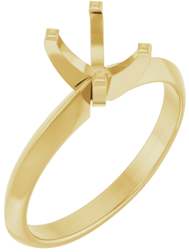 Sužadėtuvių Žiedas „Lightweight Solitaire“ 14k yellow gold Elongated Cushion 7mm x 5mm (1)