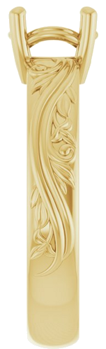 Sužadėtuvių Žiedas „Solitaire Sculptural“ 14k yellow gold Round 6.5mm (4)
