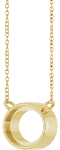 Pakabukas „Bezel-Set Cabochon“ 14k yellow gold Oval 8mm x 6mm (2)