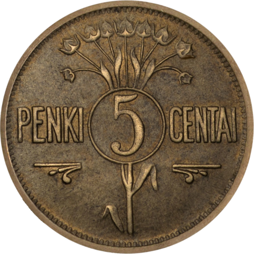1925 Lietuvas 5 centu monēta (1)