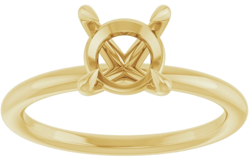 Sužadėtuvių Žiedas „Claw-Prong Solitaire“ 14k yellow gold Round 7.4mm (3)