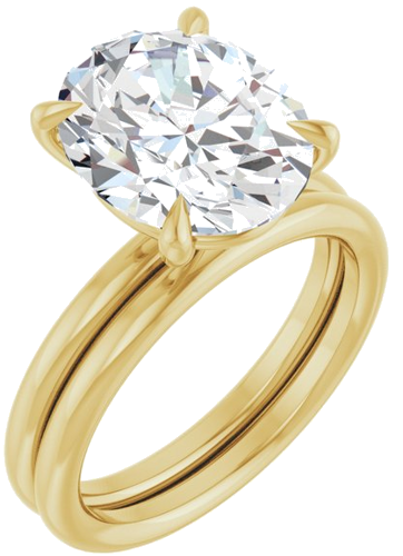 Sužadėtuvių Žiedas „Claw-Prong Solitaire“ 14k yellow gold Oval 12mm x 10mm (6)