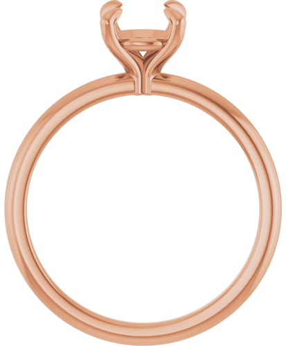 14K Rose  6.5 mm Round Solitaire Engagement Ring Mounting (2)