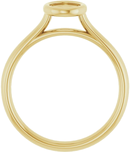 Sužadėtuvių Žiedas „Bezel-Set Solitaire“ 585 Geltonojo Aukso Oval 7mm x 5mm (2)