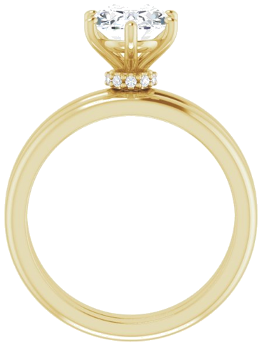 Sužadėtuvių Žiedas „Accented“ 14k yellow gold Oval 9mm x 7mm (7)