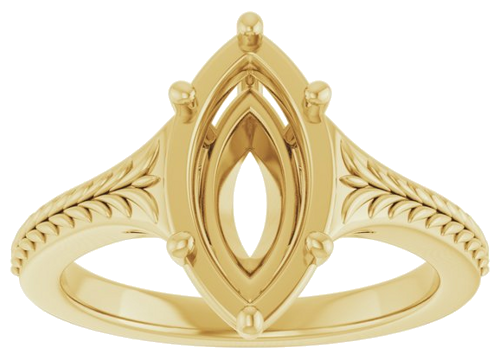 Sužadėtuvių Žiedas „Solitaire“ 14k yellow gold Marquise 12mm x 6mm (3)