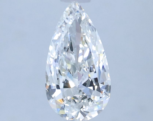 0.48 carat F-VVS1 Natūralus Pear Deimantas (1)