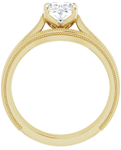Sužadėtuvių Žiedas „Solitaire“ 14k yellow gold Oval 8mm x 6mm (7)