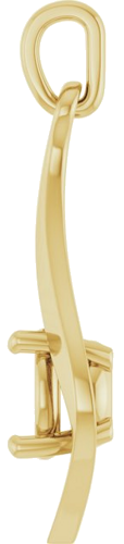 Pakabukas „Solitaire“ 14k yellow gold Round 6.5mm (3)
