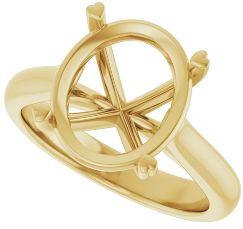 Sužadėtuvių Žiedas „Hearts on Top™“ 14k yellow gold Oval 12mm x 10mm (5)