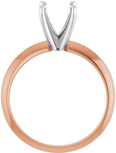 Sužadėtuvių Žiedas „Light Solitaire“ 585 Baltojo Ir Rožinis Aukso Round 7.3mm x 7.7mm (2)