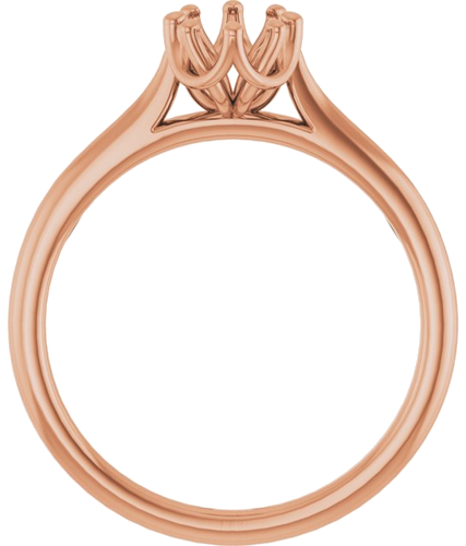 Sužadėtuvių Žiedas „Solitaire“ 14k rose gold Oval 7mm x 5mm (2)