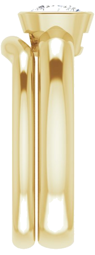 Sužadėtuvių Žiedas „Bezel-Set Solitaire“ 14k yellow gold Cushion 6mm (9)