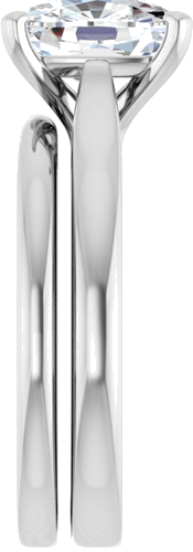 Sužadėtuvių Žiedas 14k white gold Elongated Cushion 9mm x 7mm (9)