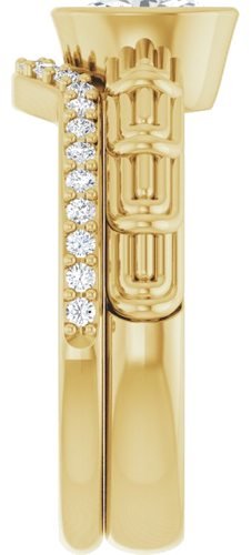 Sužadėtuvių Žiedas „Solitaire“ 585 Geltonojo Aukso Oval 7mm x 5mm (9)