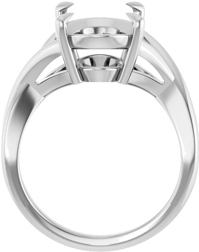 Sužadėtuvių Žiedas „Claw-Prong Solitaire“ 14k white gold Oval 14mm x 10mm (2)