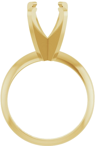 14K Yellow 11x9 mm Oval Solitaire Engagement Ring Mounting (2)