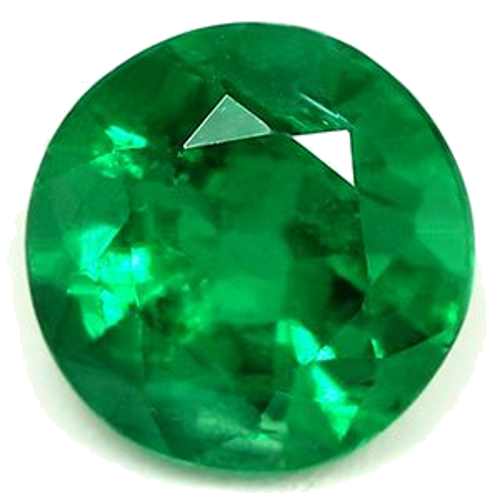 0.6 carat GREEN Round Smaragdas (1)