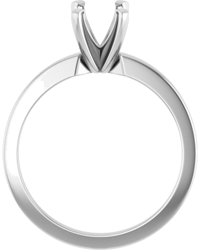 Sužadėtuvių Žiedas „Solitaire“ 14k white gold Emerald 7mm x 5mm (2)