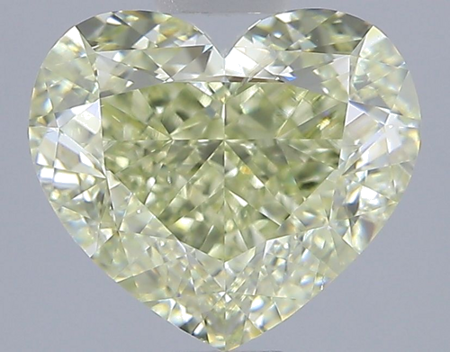 3.0 carat Fancy Light Greenish Yellow-SI2 Natūralus Heart Deimantas (1)