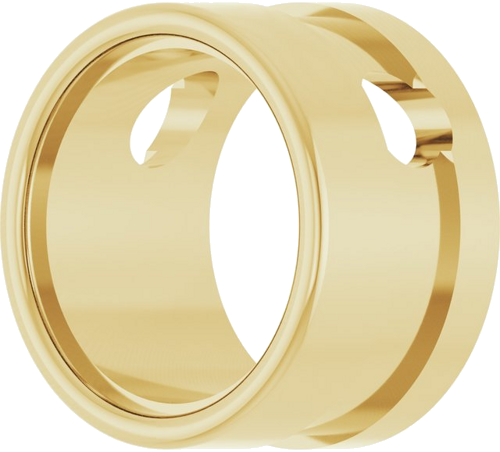 14K Yellow 8.2 mm Round Bezel-Set Slide Pendant Mounting (2)