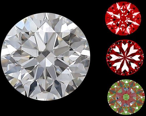 1.22 carat H-SI1 Excellent cut Natūralus Round Deimantas (1)