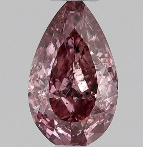 0.23 carat Fancy Deep Pink-SI2 Natūralus Pear Deimantas (1)
