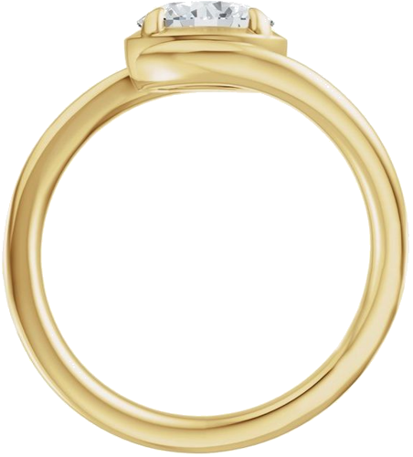 Sužadėtuvių Žiedas „Claw-Prong Solitaire Bypass“ 14k yellow gold Oval 8.5mm x 6.5mm (2)