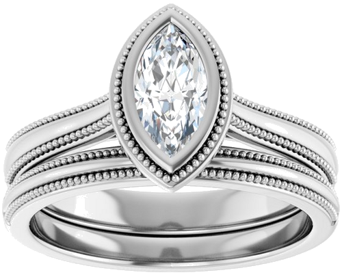 Sužadėtuvių Žiedas „Solitaire“ 925 Sidabro Marquise 8mm x 4mm (8)