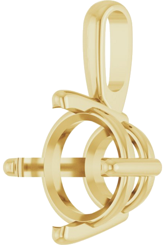 Pakabukas „Solitaire“ 14k yellow gold Round 8.5mm (2)