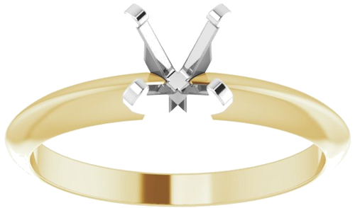 Sužadėtuvių Žiedas „Lightweight Solitaire“ 14k yellow/white gold Round 5.2mm (3)