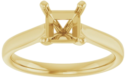 14K Yellow 5.5 mm Square Engagement Ring Mounting (3)