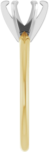 Sužadėtuvių Žiedas „Solitaire“ 585 Baltojo Ir Geltonojo Aukso Round 6.4mm (4)