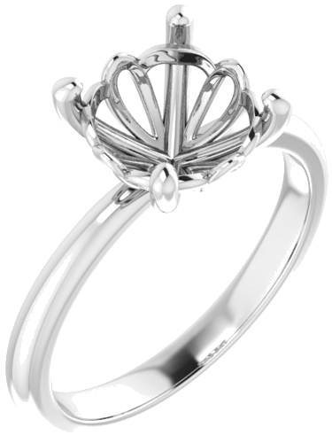 Sužadėtuvių Žiedas 14k white gold Round 8.8mm (1)