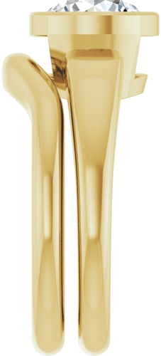 Sužadėtuvių Žiedas „Bezel-Set Solitaire“ 14k yellow gold Round 8.2mm (9)