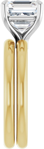 Sužadėtuvių Žiedas 585 Baltojo Ir Geltonojo Aukso Asscher 8mm (6)