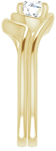 Sužadėtuvių Žiedas „Solitaire“ 585 Geltonojo Aukso Round 5.8mm (9)