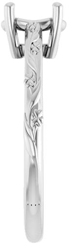 Sužadėtuvių Žiedas „Solitaire“ 585 Baltojo Aukso Oval 7mm x 5mm (4)